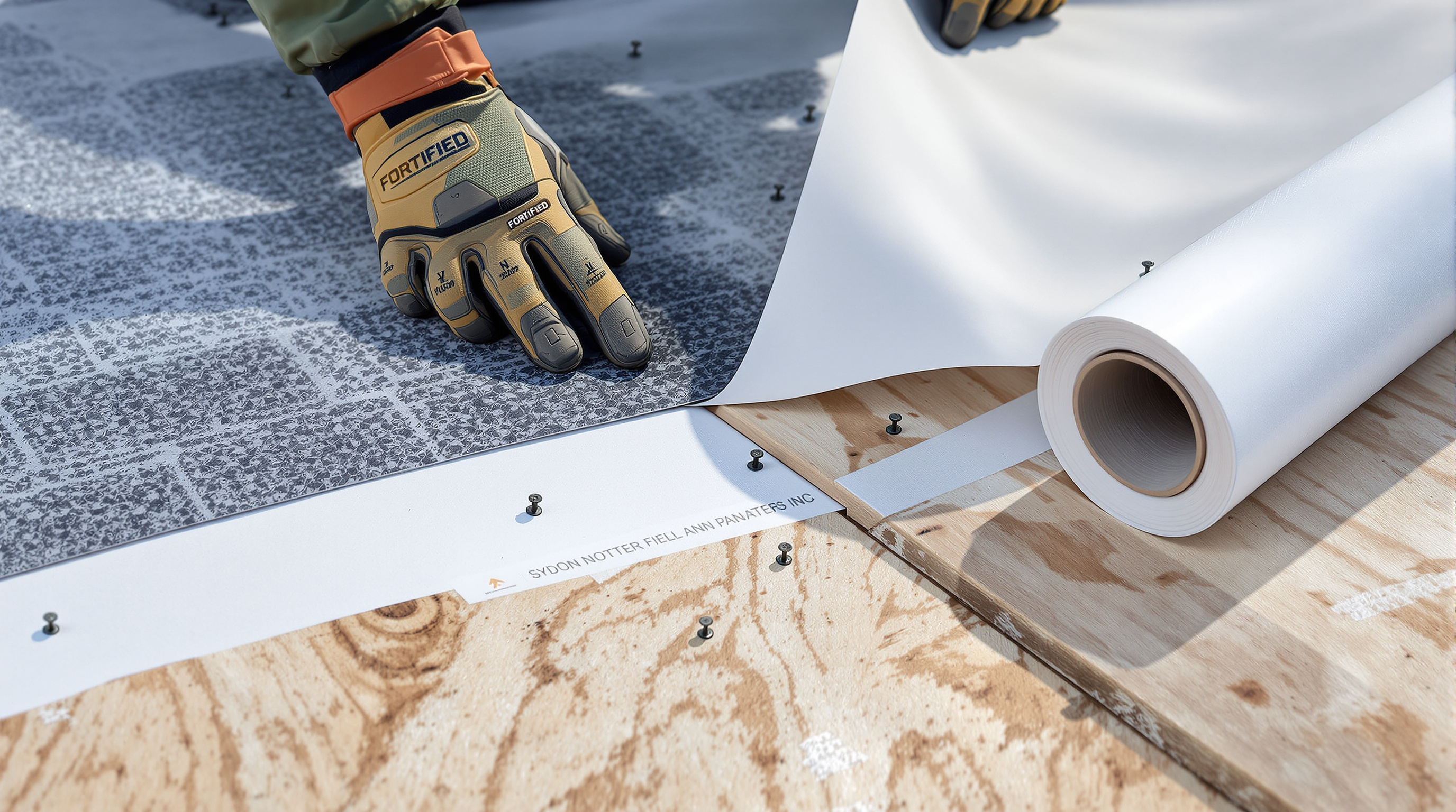 FORTIFIED roof installation on a South Alabama home showing the sealed roof deck system with peel-and-stick underlayment, reinforced drip edge, and impact-rated architectural shingles that qualify homeowners for 15 to 45 percent insurance premium discounts through the IBHS FORTIFIED standard and the Strengthen Alabama Homes grant program in Baldwin County