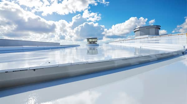 PVC Roofing commercial roofing service by Southern Roofing Systems — TPO membrane, EPDM single-ply, PVC roofing, and commercial metal roof installation for warehouses, retail centers, and office buildings across Mobile County and Baldwin County Alabama with flat roof drainage systems built for 66 inches annual Gulf Coast rainfall